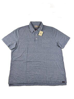 Faherty Heather Stretch Polo XXL Light Blue NWT Pocket Shirt